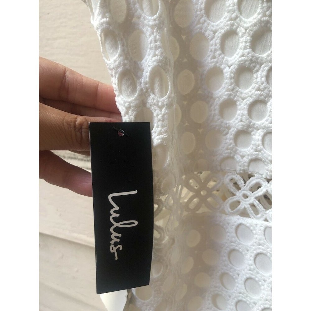 NWT Lulu's Dawn Of Luv Perfection White Lace Dress - Picture 6 of 13
